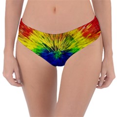 Colour Background Structure Lines Explosion Pop Reversible Classic Bikini Bottoms by Pakemis