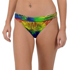 Colour Background Structure Lines Explosion Pop Band Bikini Bottoms by Pakemis