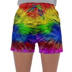 Colour Background Structure Lines Explosion Pop Sleepwear Shorts by Pakemis