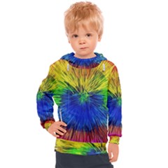 Colour Background Structure Lines Explosion Pop Kids  Hooded Pullover by Pakemis