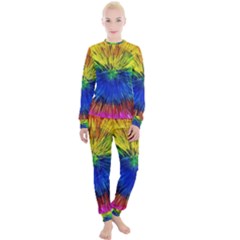 Colour Background Structure Lines Explosion Pop Women s Lounge Set by Pakemis