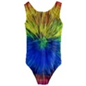 Colour Background Structure Lines Explosion Pop Kids  Cut-Out Back One Piece Swimsuit View1