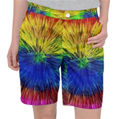 Colour Background Structure Lines Explosion Pop Pocket Shorts by Pakemis