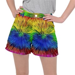 Colour Background Structure Lines Explosion Pop Ripstop Shorts by Pakemis