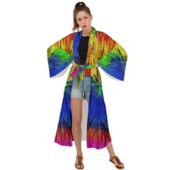 Colour Background Structure Lines Explosion Pop Maxi Kimono by Pakemis