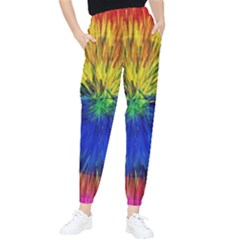 Colour Background Structure Lines Explosion Pop Tapered Pants by Pakemis