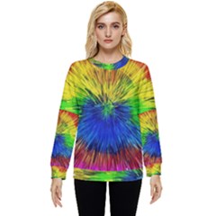 Colour Background Structure Lines Explosion Pop Hidden Pocket Sweatshirt by Pakemis