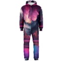 Ai Generated Mountain Ocean Lava Fire Sky Sea Hooded Jumpsuit (Men) View1