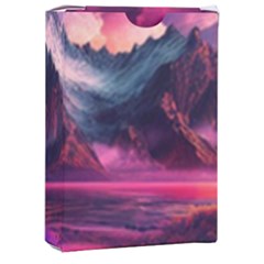 Ai Generated Mountain Ocean Lava Fire Sky Sea Playing Cards Single Design (rectangle) With Custom Box by Pakemis