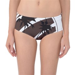 Palm Tree Design-01 (1) Mid-waist Bikini Bottoms by thenyshirt