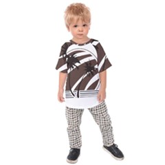 Palm Tree Design-01 (1) Kids  Raglan Tee