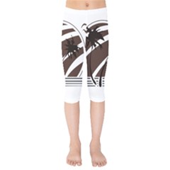 Palm Tree Design-01 (1) Kids  Capri Leggings 