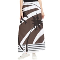 Palm Tree Design-01 (1) Maxi Chiffon Skirt