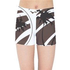 Palm Tree Design-01 (1) Kids  Sports Shorts