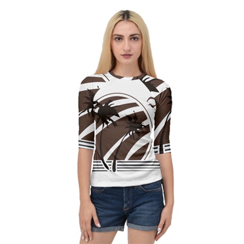 Palm Tree Design-01 (1) Quarter Sleeve Raglan Tee by thenyshirt