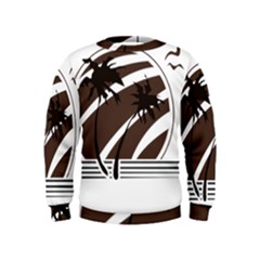 Palm Tree Design-01 (1) Kids  Sweatshirt by thenyshirt