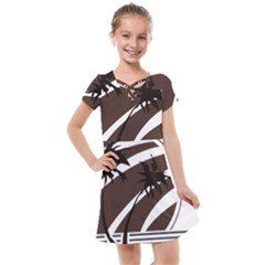 Palm Tree Design-01 (1) Kids  Cross Web Dress by thenyshirt