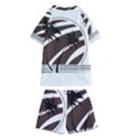 Palm Tree Design-01 (1) Kids  Swim Tee and Shorts Set View2