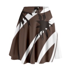 Palm Tree Design-01 (1) High Waist Skirt by thenyshirt