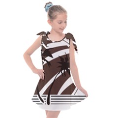 Palm Tree Design-01 (1) Kids  Tie Up Tunic Dress by thenyshirt