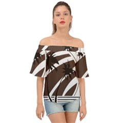 Palm Tree Design-01 (1) Off Shoulder Short Sleeve Top by thenyshirt