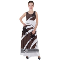 Palm Tree Design-01 (1) Empire Waist Velour Maxi Dress by thenyshirt