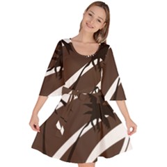 Palm Tree Design-01 (1) Velour Kimono Dress by thenyshirt