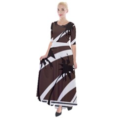 Palm Tree Design-01 (1) Half Sleeves Maxi Dress by thenyshirt