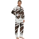 Palm Tree Design-01 (1) Men s Long Sleeve Velvet Pocket Pajamas Set View2