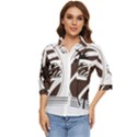 Palm Tree Design-01 (1) Women s Quarter Sleeve Pocket Shirt View1