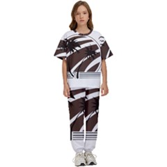 Palm Tree Design-01 (1) Kids  Tee And Pants Sports Set