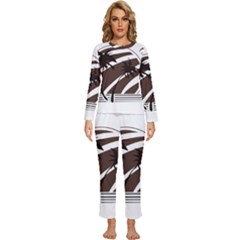 Palm Tree Design-01 (1) Womens  Long Sleeve Lightweight Pajamas Set