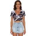 Palm Tree Design-01 (1) V-Neck Crop Top View1