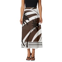 Palm Tree Design-01 (1) Classic Midi Chiffon Skirt