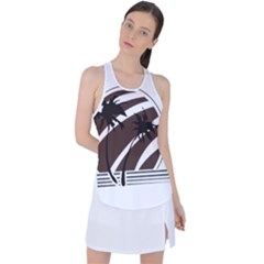 Palm Tree Design-01 (1) Racer Back Mesh Tank Top by thenyshirt