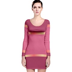 Heart Valentine Love Pink Red Long Sleeve Velvet Bodycon Dress