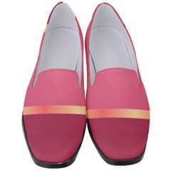 Heart Valentine Love Pink Red Women s Classic Loafer Heels by Ravend