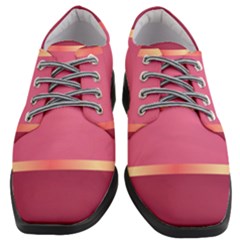 Heart Valentine Love Pink Red Women Heeled Oxford Shoes by Ravend