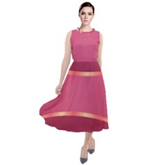 Heart Valentine Love Pink Red Round Neck Boho Dress by Ravend