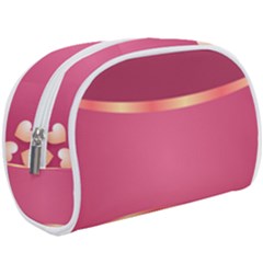 Heart Valentine Love Pink Red Make Up Case (large) by Ravend