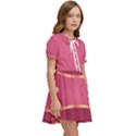 Heart Valentine Love Pink Red Kids  Sweet Collar Dress View2