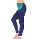 Abstract Blue Texture Space Leggings  View3