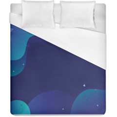 Abstract Blue Texture Space Duvet Cover (california King Size) by Ravend