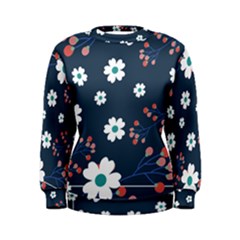 Floral Digital Background Women s Sweatshirt by Ravend