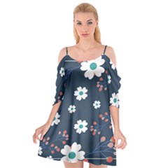 Floral Digital Background Cutout Spaghetti Strap Chiffon Dress by Ravend