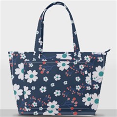 Floral Digital Background Back Pocket Shoulder Bag  by Ravend