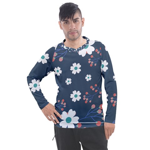 Floral Digital Background Men s Pique Long Sleeve Tee by Ravend