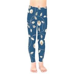 Flora Flower Flowers Nature Abstract Wallpaper Design Kids  Leggings by Ravend