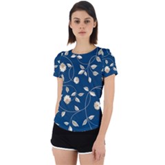 Flora Flower Flowers Nature Abstract Wallpaper Design Back Cut Out Sport Tee by Ravend