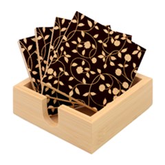 Flora Flower Flowers Nature Abstract Wallpaper Design Bamboo Coaster Set